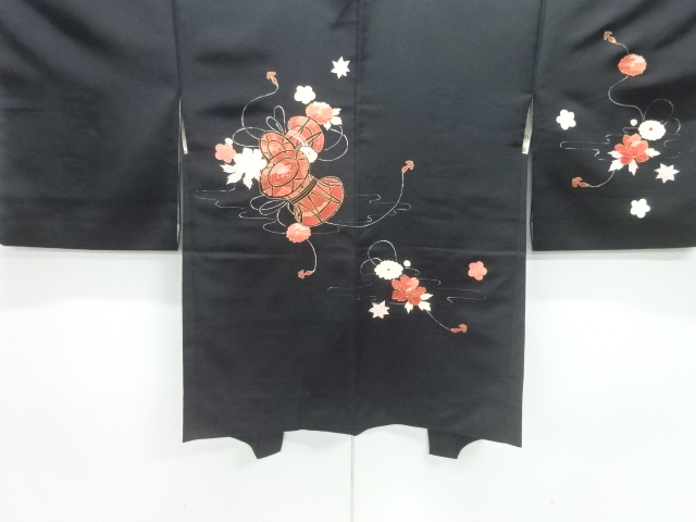 鼓模様刺繍絵羽織